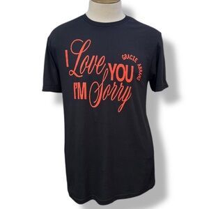 NWOT Official Gracie Abrams I Love You I'm Sorry Black T Shirt Women's MEDIUM